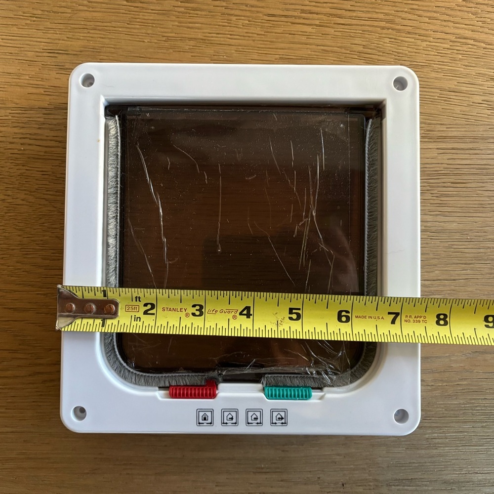 White 4 Way Cat Door with Locking Mechanism - Picture 4 of 6